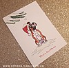 Boxer Dog Christmas Card (Flitter)